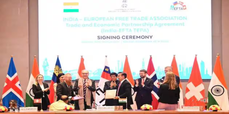 India Signs Economic Pact With 4 European Nations