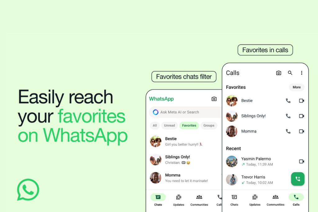 WhatsApp Brings ‘Favourites’ Tab For Calls And Chats With Your Close Friends And Family